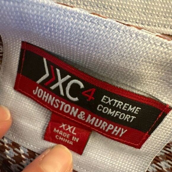 Johnston & Murphy XC 4 Extreme Comfort XXL Houndstooth Long Sleeve Button Down - Picture 7 of 9
